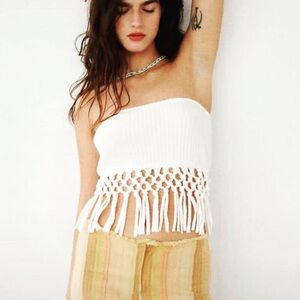 NWT Zara Fringe Crop Top